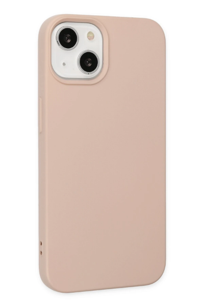 Newface iPhone 14 Plus Kılıf Nano içi Kadife Silikon - Pudra resmi