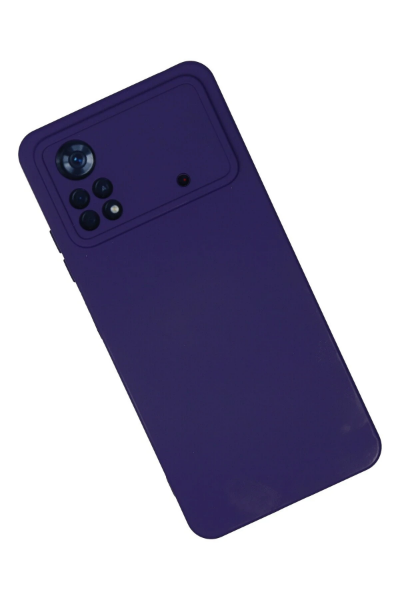 Newface Xiaomi Poco X4 Pro 5G Kılıf Nano içi Kadife Silikon - Mor resmi