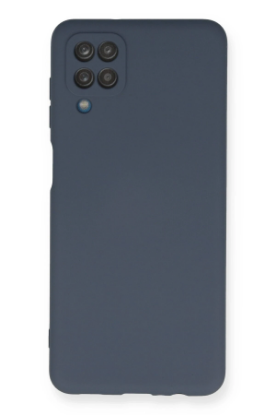 Newface Samsung Galaxy A12 Kılıf Nano içi Kadife Silikon - Gri resmi