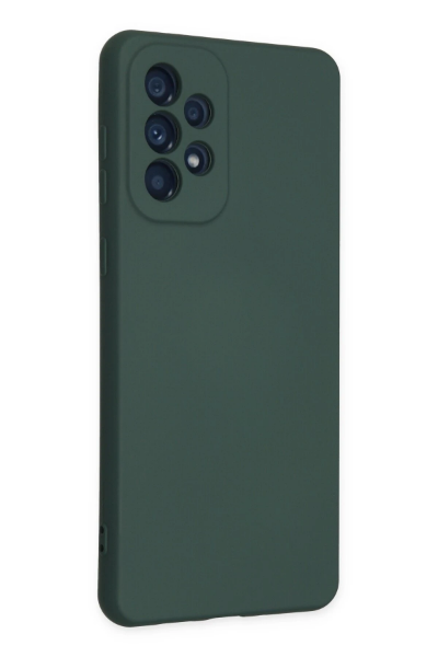 Newface Samsung Galaxy A23 4G Kılıf Nano içi Kadife Silikon - Koyu Yeşil resmi