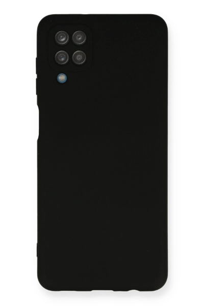 Newface Samsung Galaxy A12 Kılıf Nano içi Kadife Silikon - Siyah resmi
