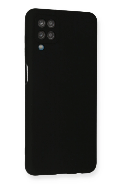 Newface Samsung Galaxy A12 Kılıf Nano içi Kadife Silikon - Siyah resmi