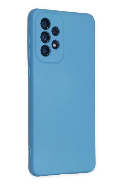 Newface Samsung Galaxy A73 5G Kılıf Nano içi Kadife Silikon - Mavi resmi