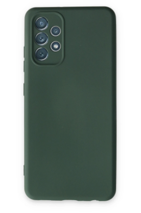 Newface Samsung Galaxy A13 4G Kılıf Nano içi Kadife Silikon - Koyu Yeşil resmi