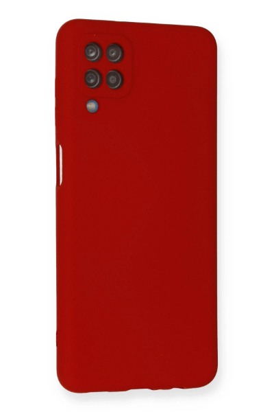 Newface Samsung Galaxy A12 Kılıf Nano içi Kadife Silikon - Kırmızı resmi