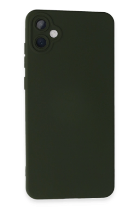 Newface Samsung Galaxy A05 Kılıf Nano içi Kadife Silikon - Koyu Yeşil resmi