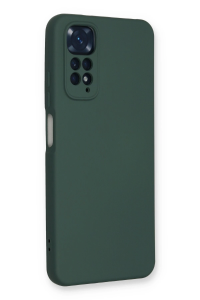 Newface Xiaomi Redmi Note 11 Kılıf Nano içi Kadife Silikon - Koyu Yeşil resmi