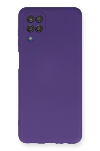 Newface Samsung Galaxy A12 Kılıf Nano içi Kadife Silikon - Mor resmi