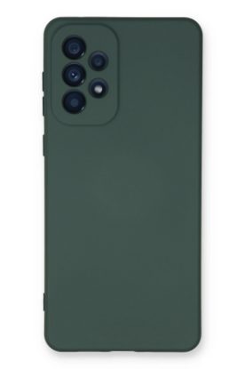 Newface Samsung Galaxy A33 5G Kılıf Nano içi Kadife Silikon - Koyu Yeşil resmi