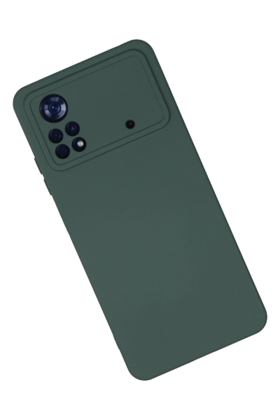 Newface Xiaomi Poco X4 Pro 5G Kılıf Nano içi Kadife Silikon - Koyu Yeşil resmi