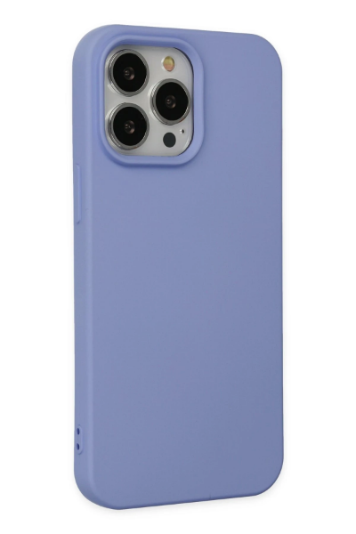Newface iPhone 14 Pro Max Kılıf Nano içi Kadife Silikon - Lila resmi