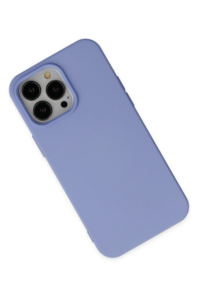 Newface iPhone 14 Pro Max Kılıf Nano içi Kadife Silikon - Lila resmi