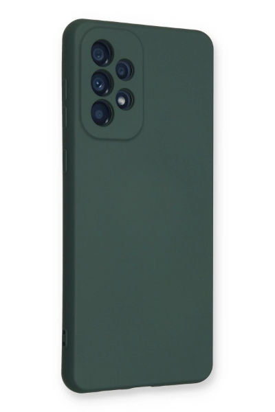 Newface Samsung Galaxy A53 5G Kılıf Nano içi Kadife Silikon - Koyu Yeşil resmi