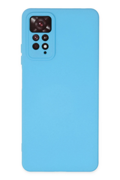 Newface Xiaomi Redmi Note 11 Pro Kılıf Nano içi Kadife Silikon - Mavi resmi