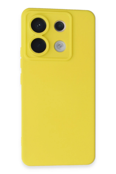 Newface Xiaomi Redmi Note 13 Pro 5G Kılıf Nano içi Kadife Silikon - Sarı resmi
