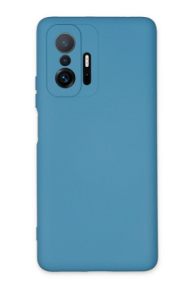 Newface Xiaomi Mi 11T Pro Kılıf Nano içi Kadife Silikon - Mavi resmi