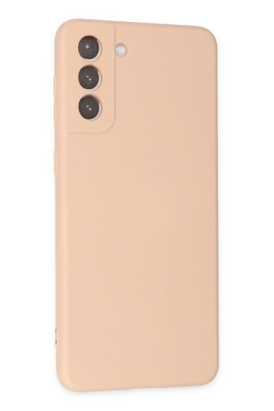 Newface Samsung Galaxy S21 FE Kılıf Nano içi Kadife Silikon - Pudra resmi