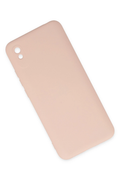 Newface Xiaomi Redmi 9A Kılıf Nano içi Kadife Silikon - Pudra resmi