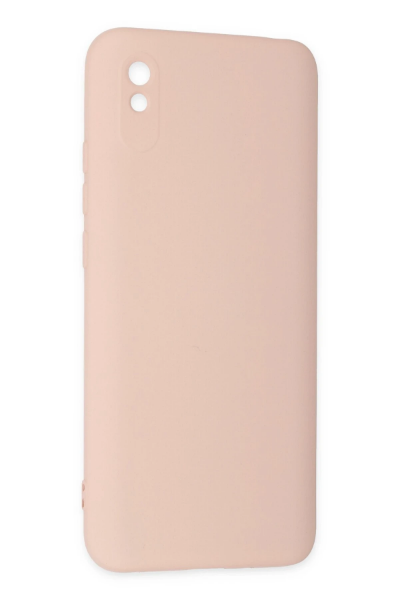 Newface Xiaomi Redmi 9A Kılıf Nano içi Kadife Silikon - Pudra resmi