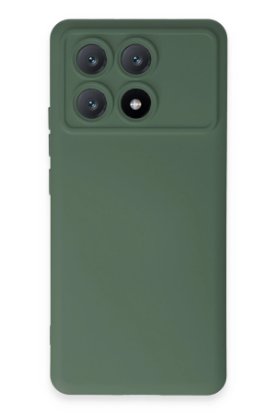 Newface Xiaomi Poco X6 Pro Kılıf Nano içi Kadife Silikon - Koyu Yeşil resmi