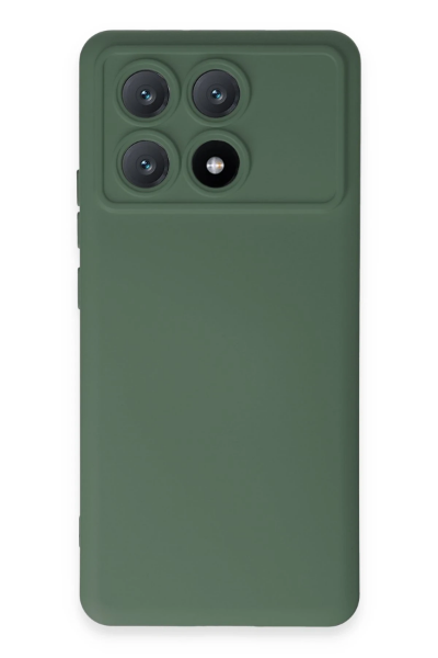 Newface Xiaomi Poco X6 Pro Kılıf Nano içi Kadife Silikon - Koyu Yeşil resmi