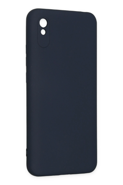 Newface Xiaomi Redmi 9A Kılıf Nano içi Kadife Silikon - Lacivert resmi