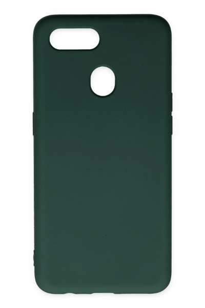 Newface Oppo A12 Kılıf Nano içi Kadife Silikon - Koyu Yeşil resmi