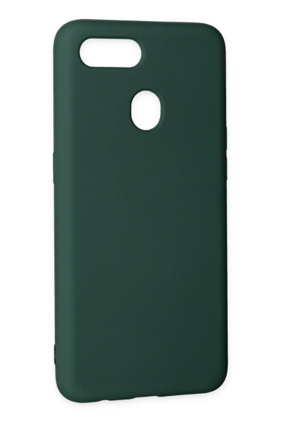 Newface Oppo A12 Kılıf Nano içi Kadife Silikon - Koyu Yeşil resmi