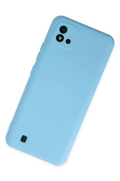 Newface Realme C11 2021 Kılıf Nano içi Kadife Silikon - Mavi resmi