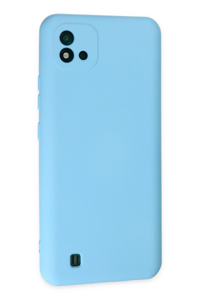 Newface Realme C11 2021 Kılıf Nano içi Kadife Silikon - Mavi resmi