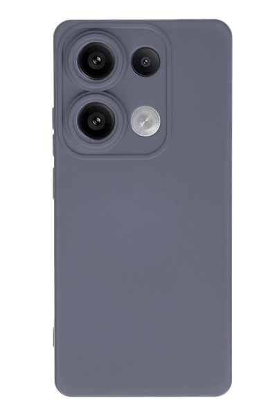 Newface Xiaomi Redmi Note 13 4G Kılıf Nano içi Kadife Silikon - Gri resmi