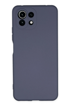 Newface Xiaomi Mİ 11 Lite Kılıf Nano içi Kadife Silikon - Gri resmi