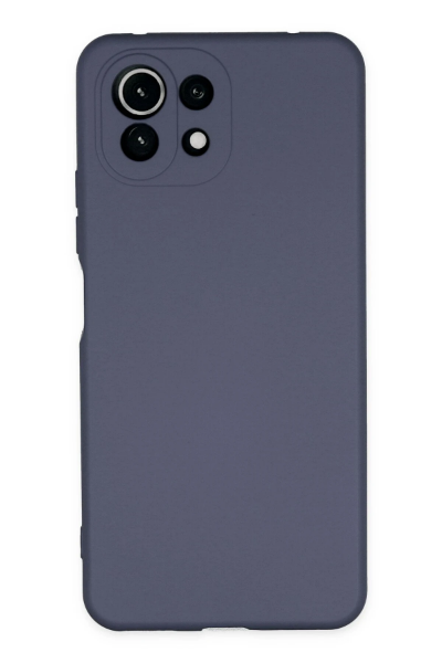 Newface Xiaomi Mİ 11 Lite Kılıf Nano içi Kadife Silikon - Gri resmi