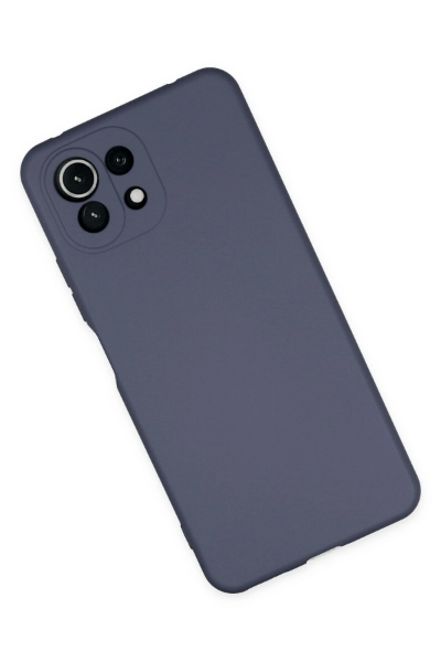 Newface Xiaomi Mİ 11 Lite Kılıf Nano içi Kadife Silikon - Gri resmi