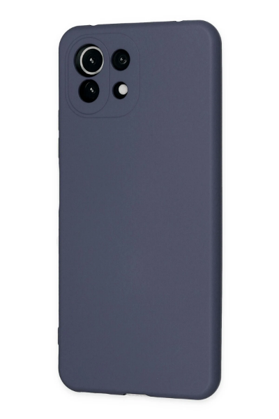 Newface Xiaomi Mİ 11 Lite Kılıf Nano içi Kadife Silikon - Gri resmi