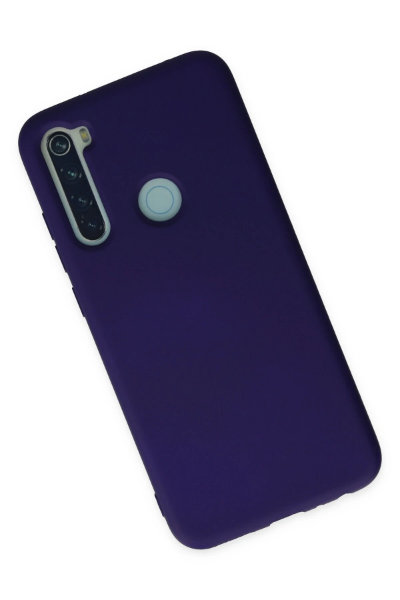 Newface Xiaomi Redmi Note 8 Kılıf Nano içi Kadife Silikon - Mor resmi