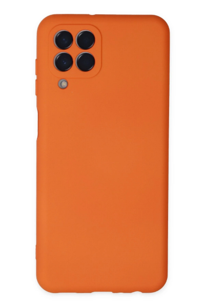 Newface Samsung Galaxy M33 Kılıf Nano içi Kadife Silikon - Turuncu resmi