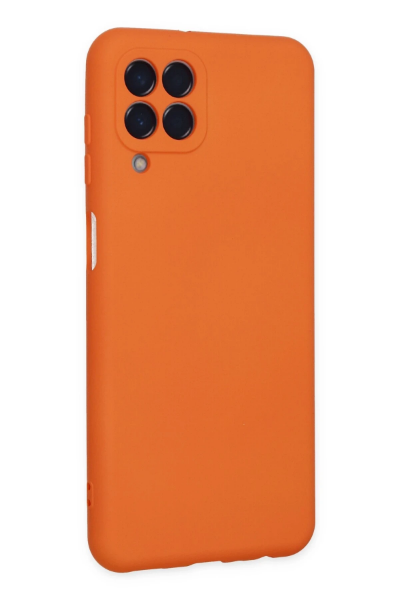 Newface Samsung Galaxy M33 Kılıf Nano içi Kadife Silikon - Turuncu resmi
