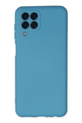Newface Samsung Galaxy M33 Kılıf Nano içi Kadife Silikon - Mavi resmi
