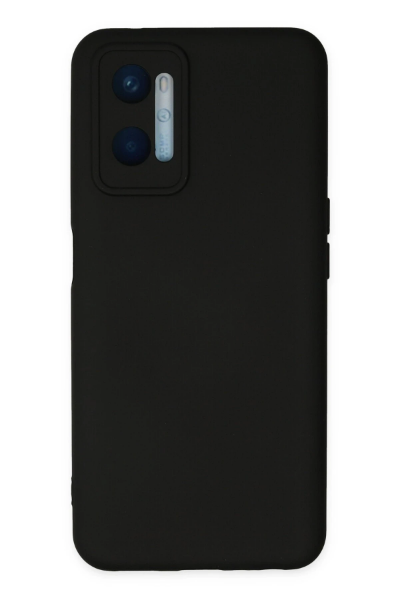 Newface Oppo A96 Kılıf Nano içi Kadife Silikon - Siyah resmi