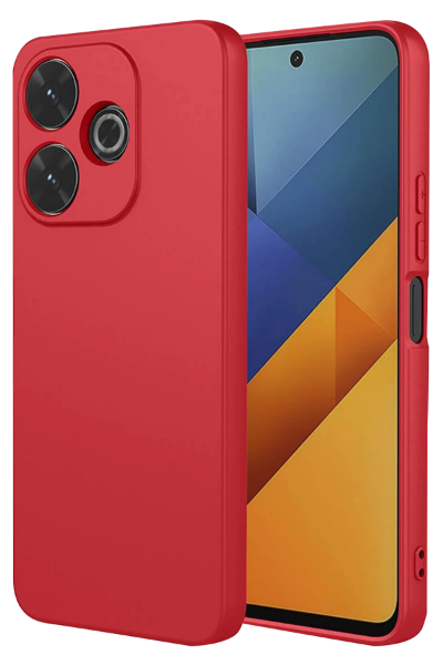 Newface Xiaomi Redmi 13 4G Kılıf Nano içi Kadife Silikon - Kırmızı resmi