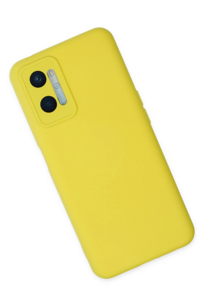 Newface Oppo A96 Kılıf Nano içi Kadife Silikon - Sarı resmi