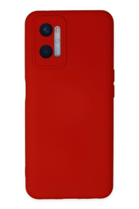 Newface Oppo A96 Kılıf Nano içi Kadife Silikon - Kırmızı resmi