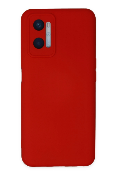 Newface Oppo A96 Kılıf Nano içi Kadife Silikon - Kırmızı resmi