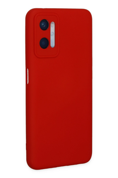 Newface Oppo A96 Kılıf Nano içi Kadife Silikon - Kırmızı resmi