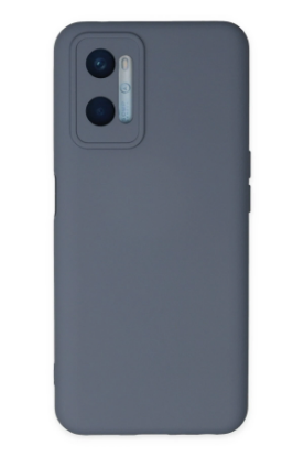 Newface Oppo A96 Kılıf Nano içi Kadife Silikon - Gri resmi