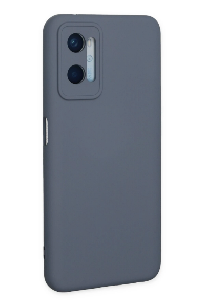 Newface Oppo A96 Kılıf Nano içi Kadife Silikon - Gri resmi