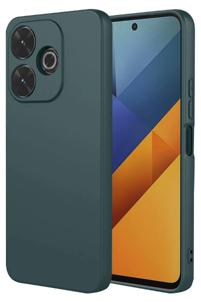 Newface Xiaomi Redmi 13 4G Kılıf Nano içi Kadife Silikon - Koyu Yeşil resmi