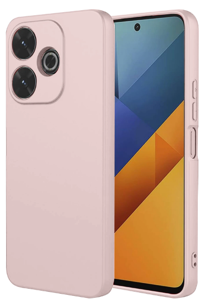 Newface Xiaomi Redmi 13 4G Kılıf Nano içi Kadife Silikon - Pudra resmi