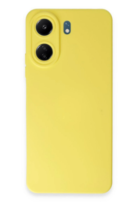 Newface Xiaomi Redmi 13C Kılıf Nano içi Kadife Silikon - Sarı resmi